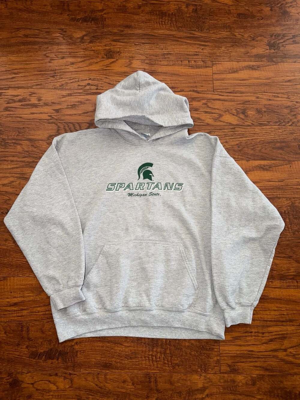 Gildan Heavy Blend Michigan State Spartans Hoodie Gray Size L